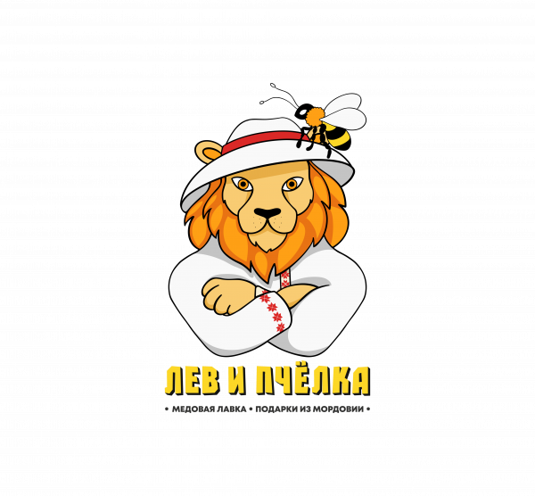 Логотип компании ЛЕВ и ПЧЕЛКА